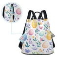 thumbnail image 5 of FORMRS Women's Travel Backpack Purse Anti-Theft Hidden Pockets Casual Shoulder Bag, Purple Easter Eggs, 5 of 7