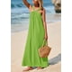 thumbnail image 3 of Vestido de verano PRETTYGARDEN para mujer 2025 con tiras holgadas, verde, 3 of 9