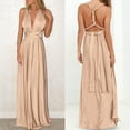 thumbnail image 4 of NXMZXB Dresses for Bridesmaids,Wedding Guest Dresses for Women,Plus Size Wrap Dress Long Maxi Convertible Multiway Dress Rose Gold M, 4 of 9