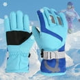 thumbnail image 6 of Besolor Kids Snow Mittens Waterproof Winter Ski Gloves Cold Weather Warm Thicken Snowboard Gloves for Girls Boys, 6 of 7
