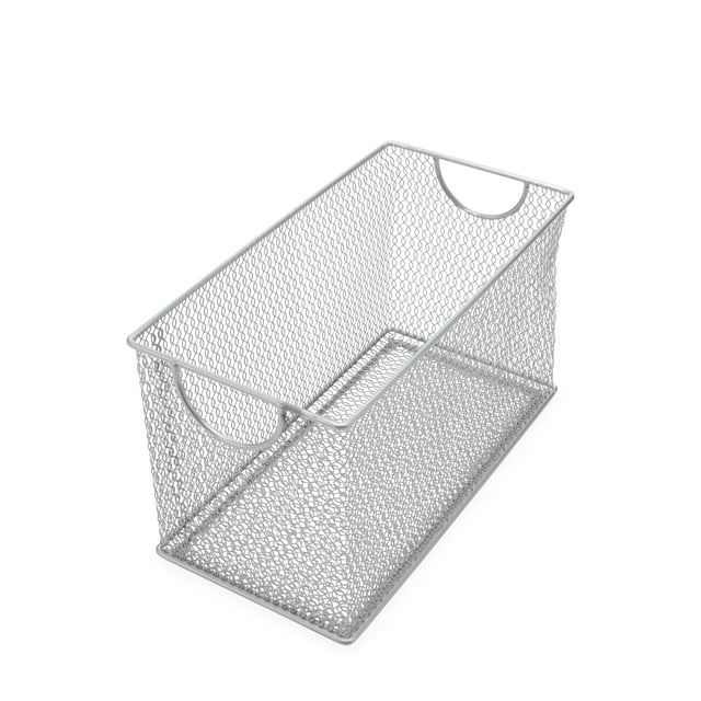 YBM Home Kitchen Pantry Organizer Wire Basket for Shelves, Cabinets, Pantry, Countertop, Mesh Open Storage Bin Metal Basket for Organizing Food Supplies, 10.75x5.5x6.5