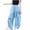 Blue, variant on QQAMB Girls Cargo Pants Cute Bowknot Baggy Elastic Waist Lightweight Straight Trousers with Pockets for Kids,9 Years