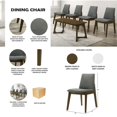 thumbnail image 7 of Castle Place Modern Chic Linen Upholstered Dining Chairs, Set of 4, White, 7 of 7