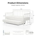 thumbnail image 4 of Furniture of America Wren Metal 2-Piece Twin Daybed with Trundle Set, White, 4 of 14