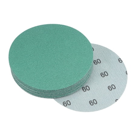 

20 Pack Green Film Sandpapers 60 Grits 6 Hook and Loop Backed Random Orbital Sanding Discs