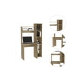 thumbnail image 6 of We Have Furniture Desk Logan, Five Cubbies, Light Oak Finish, 6 of 6