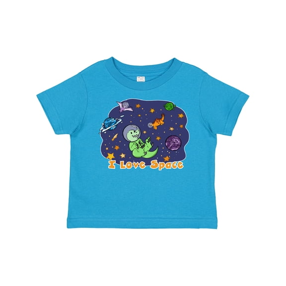 Inktastic I Love Space Cute Dinos and Planets Boys or Girls Toddler T-Shirt