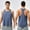 🔥 Blue, variant on Mens Muscle Tank Top Summer Sleeveless Crew Neck Gym Clothes Solid Color Relaxed Fit Plus Size Moisture Wicking Men Shirt Vacation for Running in Hot Weather XXL