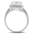 thumbnail image 3 of Women's Rhodium Plated Brass Engagement Ring with AAA Grade Cubic Zirconia - Size 10, 3 of 5