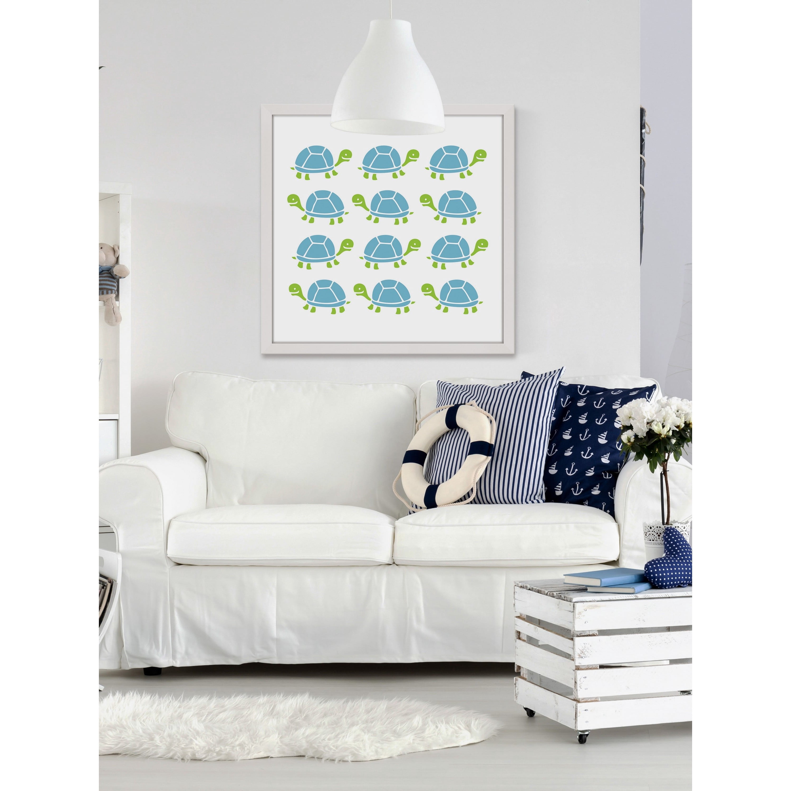 Marmont Hill "Turtle Stamp" by Shayna Pitch Framed Painting Print