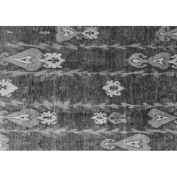 Ahgly Company Indoor Rectangle Abstract Gray Modern Area Rugs, 2' x 5'