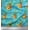 Turquoise Blue, variant on Soimoi Blue Cotton Duck Fabric Triangle & Pine Fruits Printed Craft Fabric by the Yard 42 Inch Wide