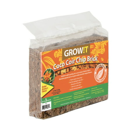 JSCCB Coco Coir Chip Brick set of 3, Suitable to add potting soil or use in place of bark as both a decorative ground cover or to grow orchids and other tropical.., By (Best Place To Grow Orchids)