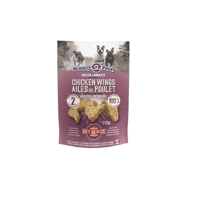 PRODUCT OF CANADA - Simply Pets All Natural Grilled and Boneless Chicken Wings Dog Treats