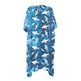 thumbnail image 2 of HELLHERO Colorful Shark Pattern Bathing Suit Cover Up Cardigan High Quality Fabrics Lightweight Bathing Suit Coverups, 2 of 6