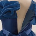 thumbnail image 6 of IDOPIP Flower Girl Dress Birthday Party Princess Dress Tulle Pageant Gown Kids Floral Lace Embroidery Formal Bridesmaid Dress Wedding Prom Communion Dresses 7 Years Navy Blue, 6 of 8
