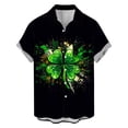 thumbnail image 2 of VBTAPA Big and Tall Button Down Shirt Men St Patricks Day Hawaiian Shirts Irish Shamrock Print Short Sleeve Casual Holiday Shirt Green XXXXL, 2 of 6