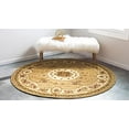 thumbnail image 4 of Unique Loom Versailles Medallion Motif Rug 6' x 6' Round Tan/Ivory, 4 of 10