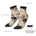 thumbnail image 6 of Rateoe Groovy Disco Pattern Quarter Crew Socks,Toe Seamed Ankle Socks,Cotton Cushioned Breathable Athletic Crew Sports Socks, 6 of 7