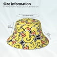 thumbnail image 4 of Daiia Ducks Pattern Bucket Hat - Trendy Cotton Sun Hat for Beach, Golf, Fishing - Fun Outdoor Vacation Boonie for Men and Women, 4 of 9