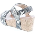 thumbnail image 3 of Womens GISELLE-10 Stylish Comfortable Open Toe Low Wedge Adjustable Buckle Design, 3 of 7