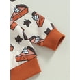 thumbnail image 6 of Wassery Toddler Boys Halloween Pants Sets Long Sleeve Cake/Pumpkin Print Sweatshirt Tops and Drawstring Pants Sets 6M 12M 18M 24M 3T Infant Baby 2 Piece Fall Outfits, 6 of 8