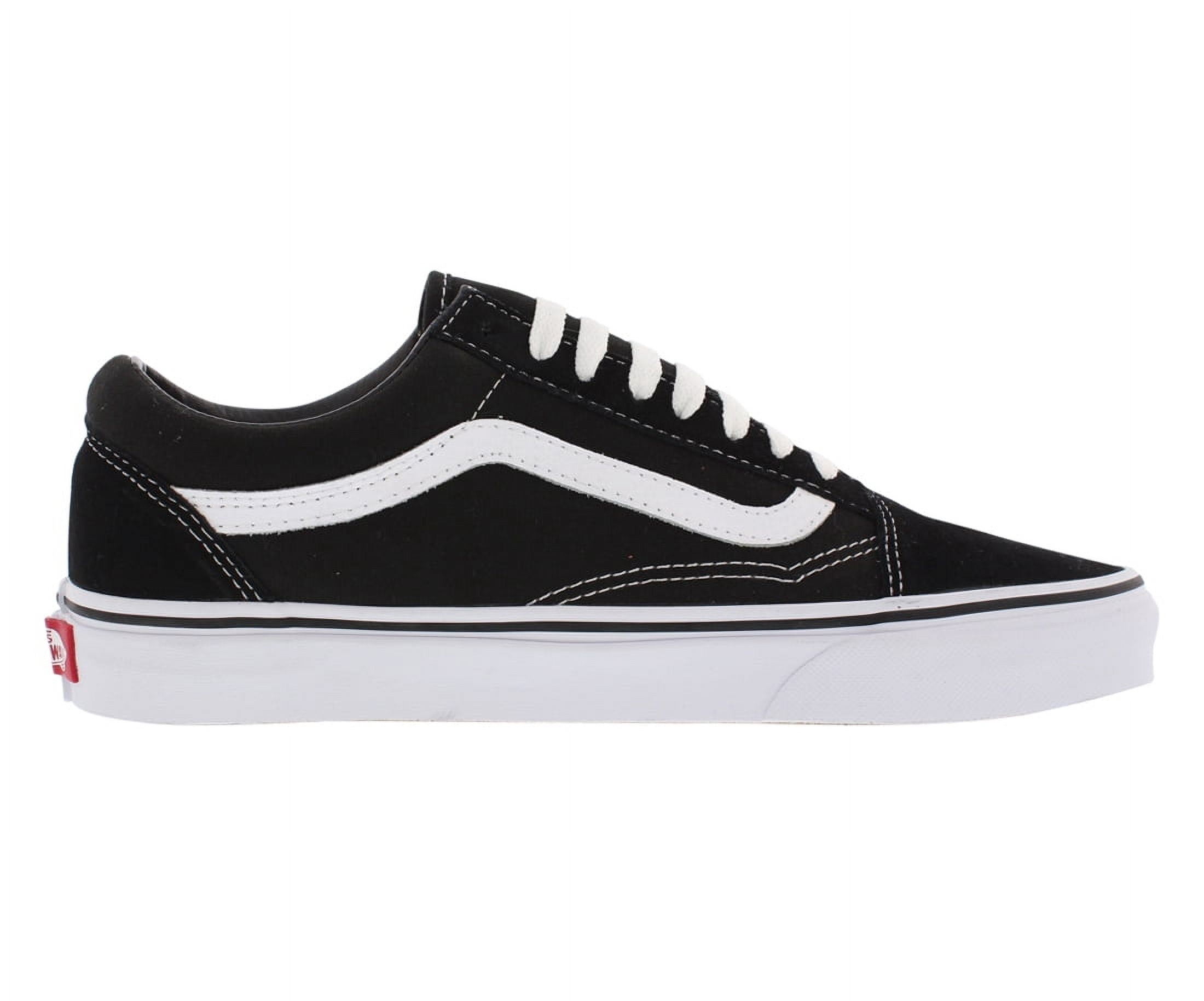 Unisex Old Skool Skate Fashion Sneakers, Round Toe Black, Size10.5