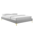 thumbnail image 2 of Modway Sutton King Performance Velvet Bed Frame in Light Gray, 2 of 7