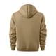 thumbnail image 4 of Sudadera con capucha para hombre, con estampado de bolsillo, media cremallera, cordón ajustable, informal, deportiva, de manga larga, blusa de poliéster, 4 of 5