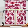 thumbnail image 3 of LALILO Kitchen Curtains and Valances Set of 3 36" Succulents Window Treatment Tiers for Window Decor, 3 of 5
