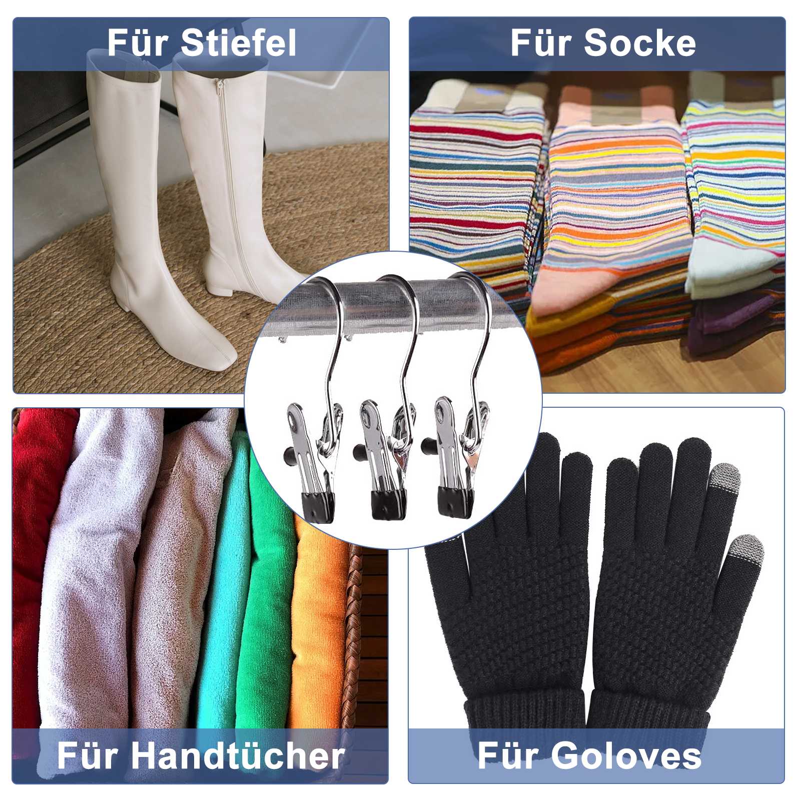 Crochet de Lessive Portable pour Usage Quotidien, Clips de