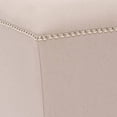 thumbnail image 4 of SAFAVIEH Mason Beechwood Linen Upholstered Ottoman, Taupe, Set of 2, 4 of 4