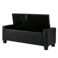 thumbnail image 2 of Modern Faux Leather Storage Bench, Flip Top Button Tufted Ottoman For Living Room Bedroom Entryway, 2 of 11