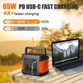 thumbnail image 5 of PGYOB 400W Portable Power Station, 296Wh Outdoor Solar Generator Backup Ternary Battery Pure Sine Wave Power Pack with AC/DC Outlet, PD 65W USB-C Outlet for Home, Camping, RV, Blackout, CPAP, 5 of 10