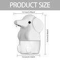 thumbnail image 2 of Bathroom Products,Hand Wash Dispenser Automatic Soap Dispenser Elephant Shape Foaming Soap Dispenser 250ML 2 Modes USB Rechargeable Cute Animal Touchless Hand Soap Dispenser For Kids Bathroom Whi, 2 of 8