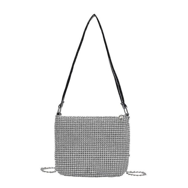 Simple Fe Bag Portable Mujer Cadena Bolso Rhinest Fash Chain