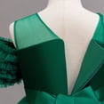 thumbnail image 5 of IFNWSV Girls Dresses Kids Solid Color Short Sleeve Dress Princess Dress for Green 3-4Years, 5 of 6