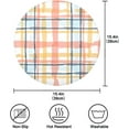 thumbnail image 4 of GZHJMY Buffalo Plaid Round Placemats Set of 1, Non-Slip Heat Resistant Washable Table Mats for Kitchen Dining Table Decoration, 15.4", 4 of 7