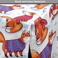 thumbnail image 4 of Fox Dog Crate Cover, Snow Foxes with Winter Sweaters and Scarf Cartoon Vulpe Friends in Cozy Environment, Easy to Use Pet Kennel Cover for Medium Large Dogs, 35" x 23" x 27", Multicolor, by Ambesonne, 4 of 6