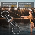 thumbnail image 3 of Duty Tool Lanyard Bungee Cords with Carabiner Clips Strong Magnetic Net Release for Fly Fishing with Quick Release Carabiner and Stretchable Spring Cord, 3 of 7