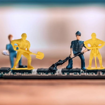 SOPOTUTU 45pcs Miniature Construction Worker Plastic Model Kit for Educational Playtime Collectible