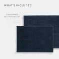 thumbnail image 3 of Soft Absorbent Chenille Bath Mat Rug with Anti-Skid Rubber Backing, 2 Pack, Navy, by Noble Linens, 3 of 11