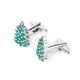 thumbnail image 5 of Gemelos franceses para hombre, gemelos con diseño de Papá Noel y árbol de Navidad., 5 of 8