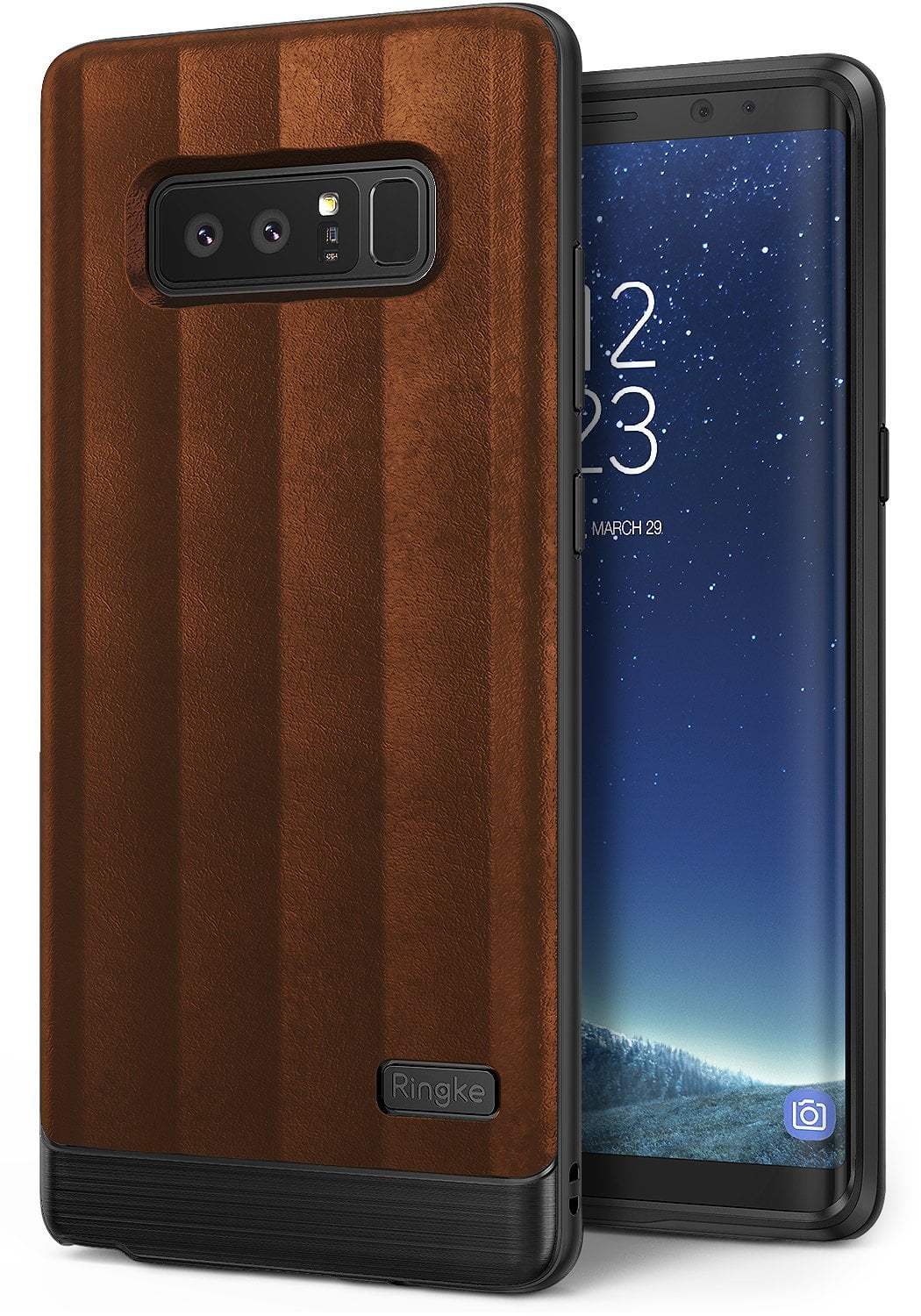 Samsung Galaxy Note 8 Phone Case Ringke [FLEX S] Coated Textured Leather Flexible TPU Shock