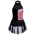 thumbnail image 4 of Fldy Robe de Danse d'Halloween pour Filles, Tutu de Ballet Rétro, Combinaison de Cirque, Justaucorps de Clown Noir 12, 4 of 5