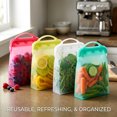 thumbnail image 3 of ITPCINC Sandwich Bags, Reusable Silicone Food Storage Bags 4 Pack, Ziplock Sandwich Storage Bags for Food, Cook, Store, Freeze, Microwave, Plastic and BPA Free, 3 of 5