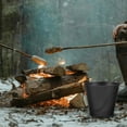 thumbnail image 2 of LEEYNEER OFFIGAM Grease Collection Bucket Grill Drip Bucket Tinplate Black Versatile Use Grilling 2Pack, 2 of 6