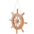 thumbnail image 3 of Eease Vintage Wooden Ship Wheel Nautical Wall Decor Pirate Theme Beach Home Ornament, 3 of 5