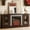58" Cherry, variant on HIUU 58"W Modern Entertainment Center with 23" Fireplace Inset,Wooden Free Standing TV Stand with 2 Glass Doors Storage Cabinet,Floor Mount TV Stand for Living Room(Dark Walnut)