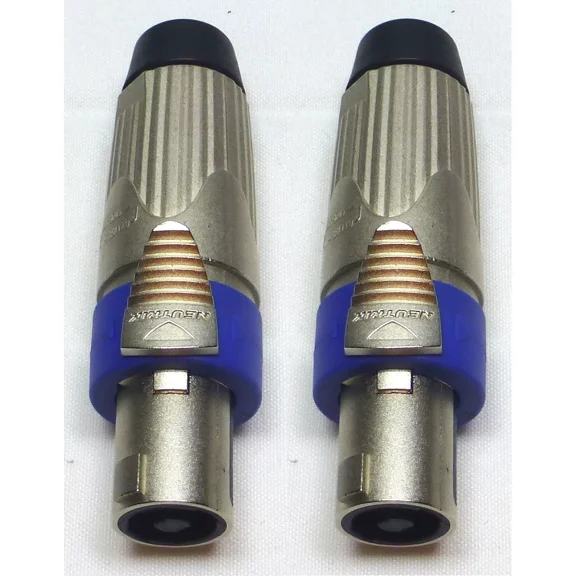 (2) Two Genuine NEUTRIK NLT4FXX Female 4 Pole SpeakON Heavy Duty Cable Connector